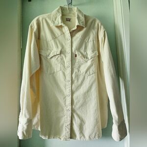 Cream Cordoroy Button Down Shirt